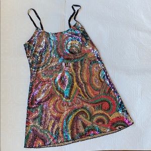 Free People Multicolor Sequin Chemise